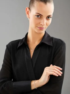 Kolczyki z białego złota z brylantami laboratoryjnymi - koła - 0,90 ct - próba 750