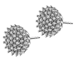 Kolczyki z białego złota z brylantami - 0,46 ct - próba 585