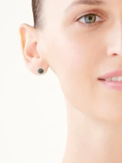 Kolczyki z białego złota z diamentami - 0,32 ct - próba 585