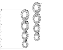 Kolczyki z białego złota z brylantami - 1,00 ct - próba 585