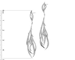 Kolczyki z białego złota z brylantami - 1,01 ct - próba 585