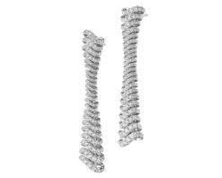 Kolczyki z białego złota z brylantami - 2,30 ct - próba 750