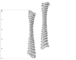 Kolczyki z białego złota z brylantami - 2,30 ct - próba 750