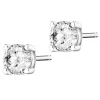 Kolczyki z białego złota z brylantami laboratoryjnymi - 0,50 ct - próba 585