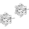 Kolczyki z białego złota z brylantami laboratoryjnymi - 1,50 ct - próba 750