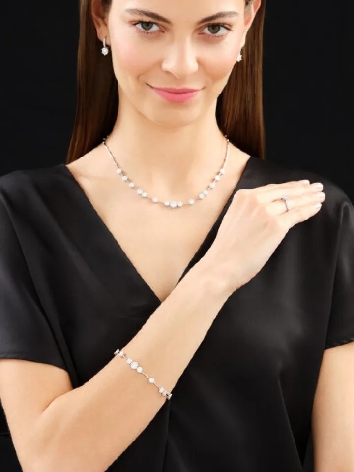 Kolczyki z białego złota z brylantami - 0,83 ct - próba 585