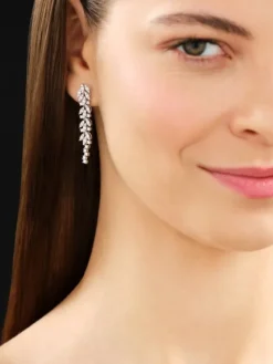 Kolczyki z białego złota z brylantami - 1,30 ct - próba 750