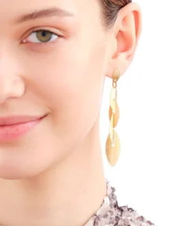 Kolczyki z brązu pozłacane