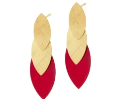 Kolczyki z brązu pozłacane