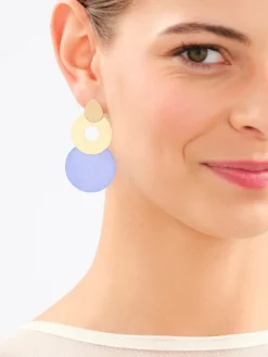 Kolczyki z brązu pozłacane - koła