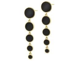 Kolczyki z mosiądzu pozłacane z agatami