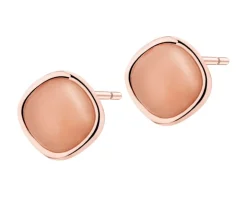 Kolczyki z mosiądzu pozłacane z kalcytami