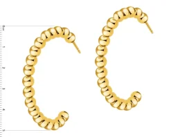 Kolczyki z mosiądzu pozłacane - kulki