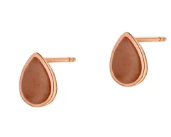 Kolczyki z mosiądzu pozłacane z awenturynem