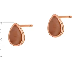 Kolczyki z mosiądzu pozłacane z awenturynem