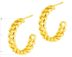 Kolczyki z mosiądzu pozłacane