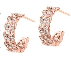 Kolczyki z mosiądzu pozłacane z cyrkoniami