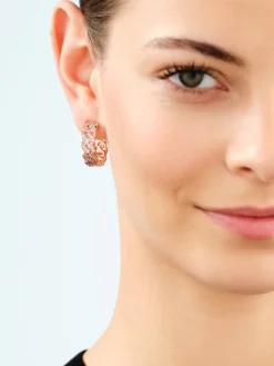 Kolczyki z mosiądzu pozłacane z cyrkoniami