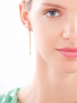 Kolczyki z mosiądzu pozłacane z cyrkoniami