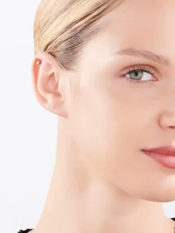 Kolczyki z żółtego i białego złota z brylantami - 0,02 ct - próba 585