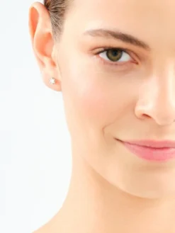 Kolczyki z żółtego i białego złota z brylantami - 0,36 ct - próba 585