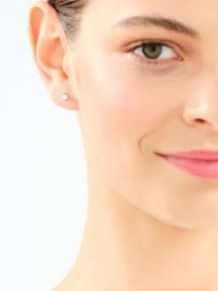 Kolczyki z żółtego i białego złota z brylantami - 0,32 ct - próba 585