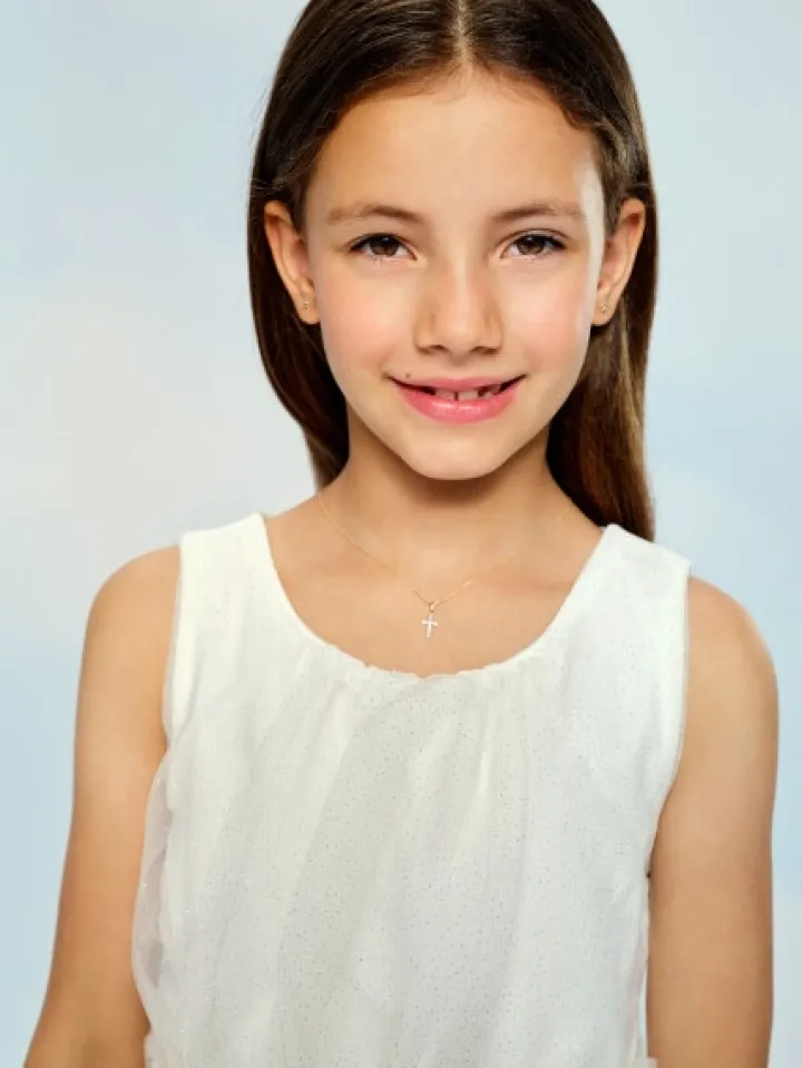 Kolczyki z żółtego i białego złota z brylantami - 0,02 ct - próba 375