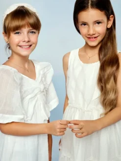 Kolczyki z żółtego i białego złota z brylantami - 0,02 ct - próba 375