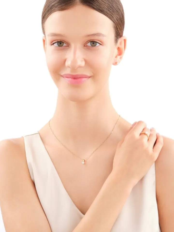 Kolczyki z żółtego złota z brylantami - 0,36 ct - próba 750