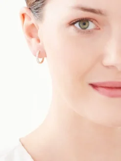 Kolczyki z żółtego złota z brylantami - koła - 0,50 ct - próba 585