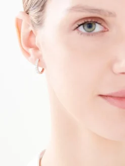 Kolczyki z żółtego złota z brylantami - koła - 0,50 ct - próba 585