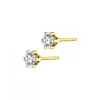 Kolczyki z żółtego złota z brylantami - 0,36 ct - próba 750