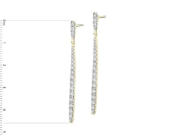 Kolczyki z żółtego złota z brylantami - 1,27 ct - próba 750