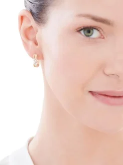 Kolczyki z żółtego złota z brylantami - 0,29 ct - próba 585