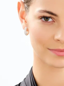 Kolczyki z żółtego złota z brylantami laboratoryjnymi - koła - 1,26 ct - próba 585