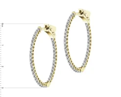 Kolczyki z żółtego złota z brylantami - koła - 1,00 ct - próba 585