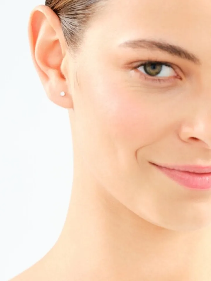 Kolczyki z żółtego złota z brylantami - 0,16 ct - próba 585