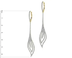 Kolczyki z żółtego złota z brylantami - 0,77 ct - próba 585