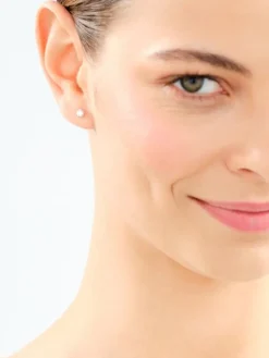 Kolczyki z żółtego złota z brylantami - 0,25 ct - próba 585