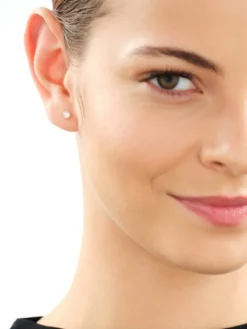 Kolczyki z żółtego złota z brylantami laboratoryjnymi - 0,30 ct - próba 585