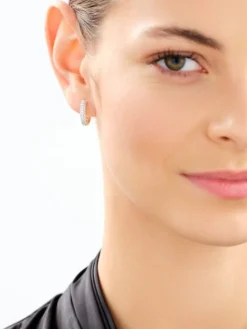 Kolczyki z żółtego złota z brylantami laboratoryjnymi - koła - 0,66 ct - próba 585