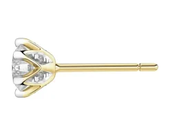 Kolczyki z żółtego złota z brylantami - 0,85 ct - próba 585