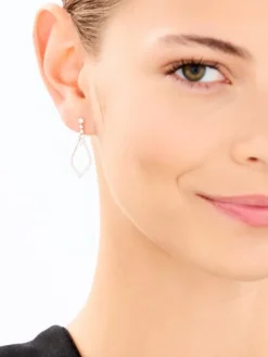 Kolczyki z żółtego złota z brylantami - 0,51 ct - próba 585