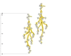 Kolczyki z żółtego złota z brylantami - 0,81 ct - próba 585