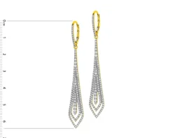 Kolczyki z żółtego złota z brylantami - 1,00 ct - próba 585