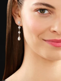 Kolczyki z żółtego złota z diamentami - 1,30 ct - próba 585