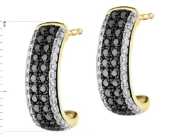 Kolczyki z żółtego złota z diamentami - 0,56 ct - próba 585