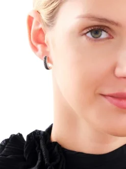 Kolczyki z żółtego złota z diamentami - 0,56 ct - próba 585