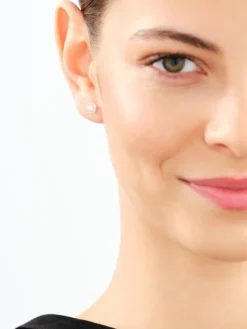 Kolczyki z żółtego złota z diamentami - 0,50 ct - próba 585