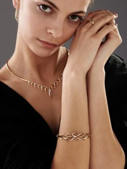 Kolczyki z żółtego złota z diamentami - 0,13 ct - próba 585